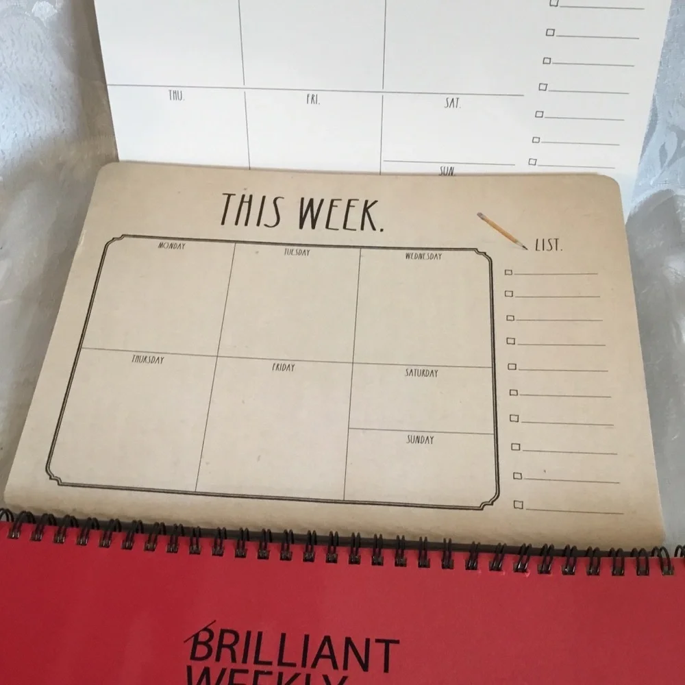 Bundle of Weekly Calendar Pads and Scheduler